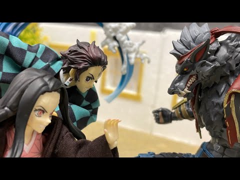 鬼滅の刃 vs アベノマスク vs ダークライ 鬼滅の刃 tanjiro nezuko vs demon stop motion 炭治郎 禰豆子