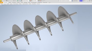 ENDLESS SCREW DRAWING USING AutoCAD Inventor, Conveyor Endless Screw Type (UNISA - EMO1601)