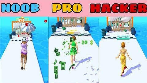 NOOB vs PRO vs HACKER in Run Rich 3D ❤️ All Levels Gameplay, NEW Games iOS, Android