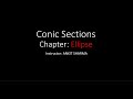 Ellipse Lec 7: Problems on Ellipse JEE PYQs and some Miscellaneous problems.