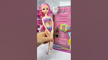 Satisfying With Unboxing Barbie Locker Set Toys, ASMR Video #shorts