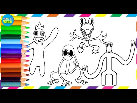 Cantando Rainbow Friends Roblox para colorir
