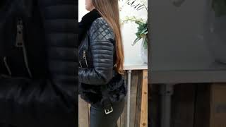 Download Lagu Leren jas bont zwart - Marie's Fashion MP3