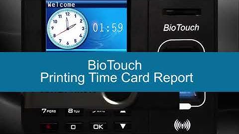 Acroprint BioTouch   Generate a Time Card Report