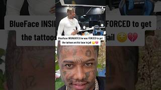 BlueFace SAYS he was FORCED to get the tattoos on his face in jail 💔 #blueface #n3on #shorts #rap