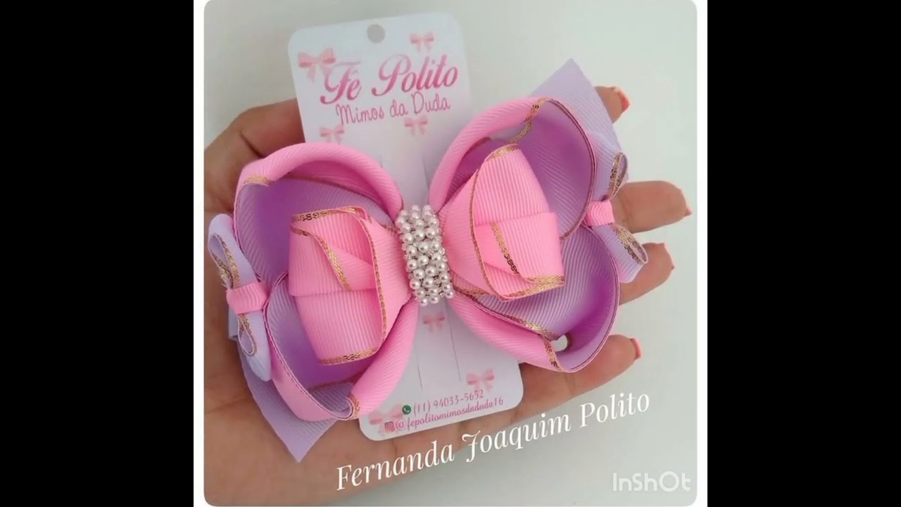 LAÇO FOFINHO 2 ❤️ RIBBON BOW HAIR DIY #diy #handmade #hairclips #laços  #foryou #moda #dicas #shorts 