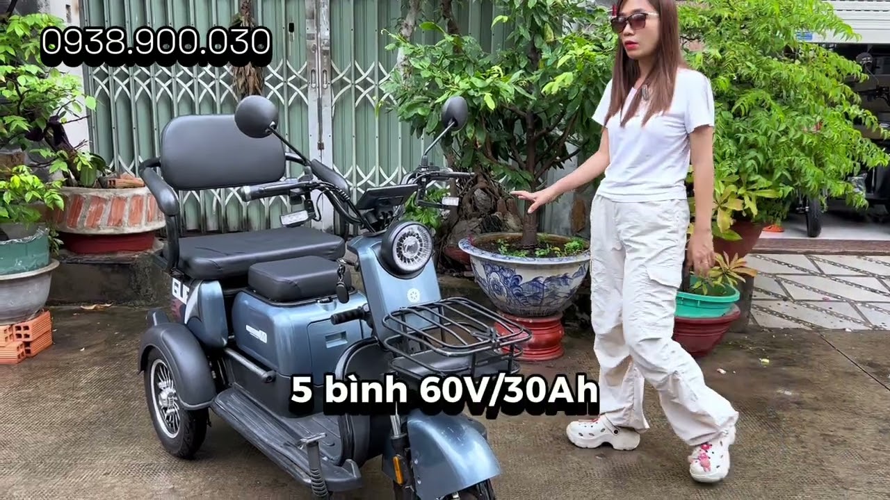 Thanh lý xe điện 3 bánh 10inch dòng SUP đã qua sử dụng còn mới 98%, 5 bình ắc quy chỉ dưới 10 củ