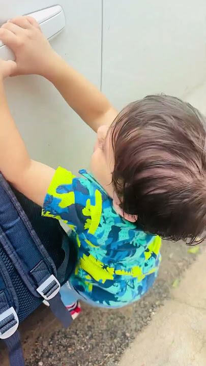 Baby Evan trying to open the car door to enter into it😜#indiantwins #cute #baby #shorts #ytshorts