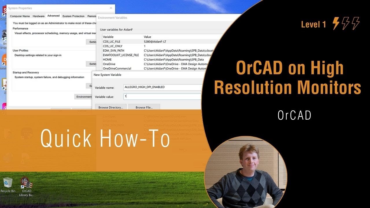 How to Adjust OrCAD for High Resolution Displays