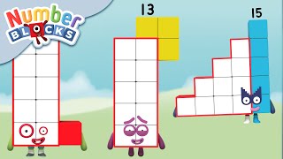 @Numberblocks- #BacktoSchool Numberblocks - Math Solutions: Numbers 11-15 | Learn to Count