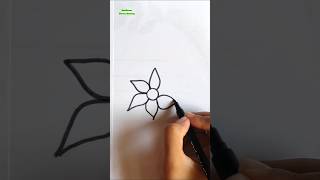 How to draw Flower #shorts #ytshorts #youtubeshorts #Art Gallery 14