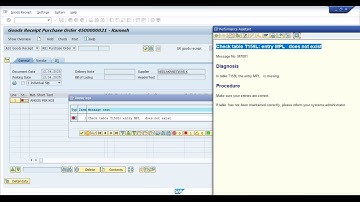 Check table T159L and 169P entry MPL   does not exist