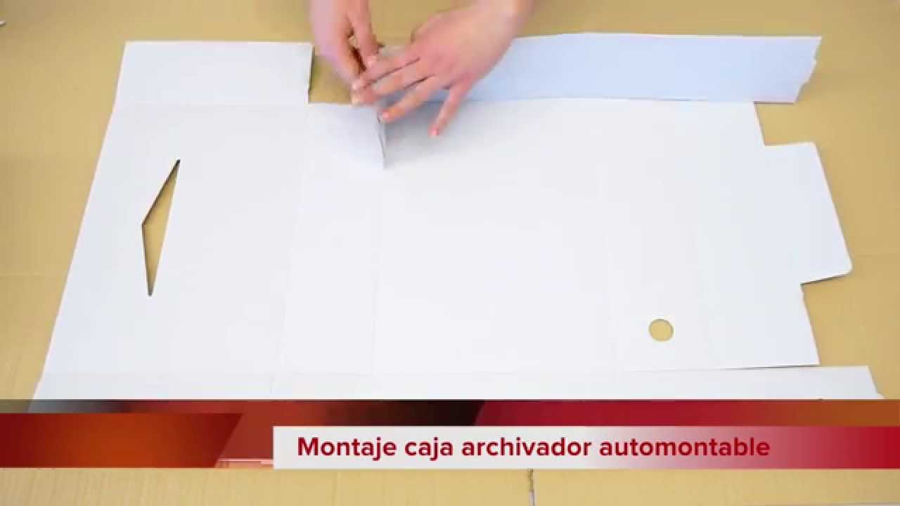 Caja de cartón archivador  Automontable fácil 