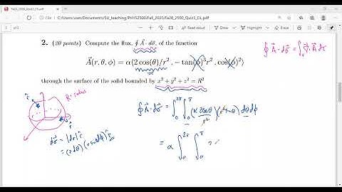PHYS 2500 Quiz 3: Vector Calculus in Curvilinear Coordinates