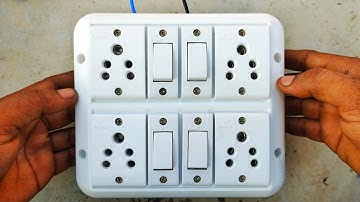 4 Switch+ 4 socket कनेक्शन | 4 Switch Socket Connection Kaise Kare | Full Guide in हिंदी |