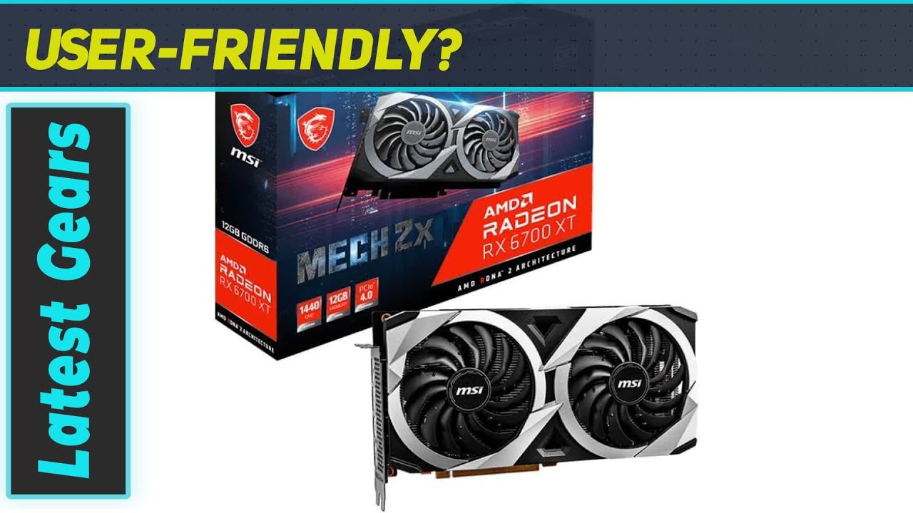 MSI Radeon RX 6700 XT MECH 2X 12G OC Gaming Graphics Card 