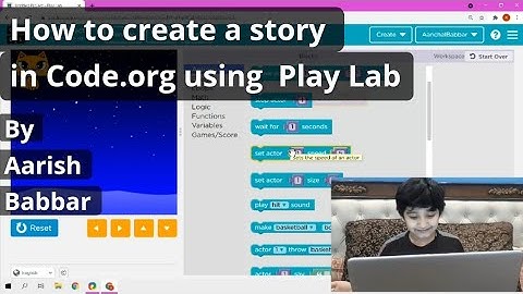 How to create a story in code.org using play lab| Hour of code