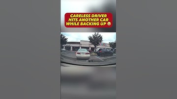 Driver hits another car while backing out of parking spot #crash #shorts #ytshorts #drivingfails