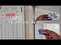 Sparkle clean your shower door with Dish washer tablet in minutes...