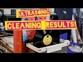 comparing washing results of vinyl records cleaned with ultrasonic - before & after