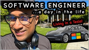 Day in the Life of a Software Engineer - Living in a Tesla and Working at Microsoft