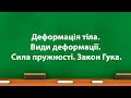 Деформація тіла  Види деформації  Сила пружності  Закон Гука (7 клас)