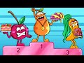 El concurso de dulces más loco que hayas visto || Dibujos Animados | La pareja pera