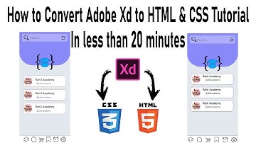 How to Convert an Adobe XD design to HTML & CSS - HTML Tutorial and CSS Tutorial