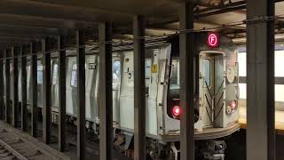NYC Subway R160 F Train Arriving Delancey-Essex