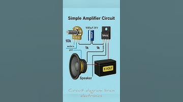 simple amplifier circuit using tip41c ic #electronicproject #amplifiercircuit #tip41cproject