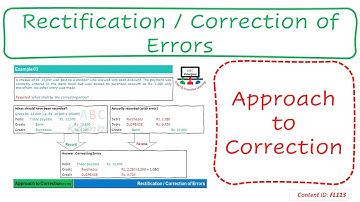 Lecture: Approach to Correction | Correction of Errors (FL113)