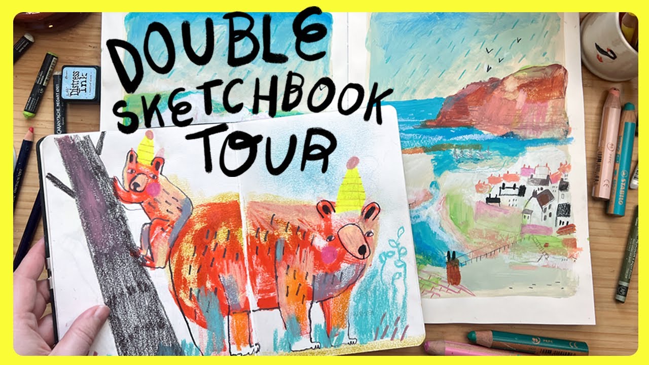 Я закончила два скетчбука — бегло просмотрела их, немного поболтав.