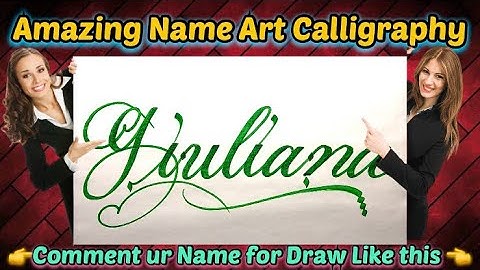 Giuliana Name Signature Calligraphy Status | How to Draw, Cursive Calligraphy with Cut Marker