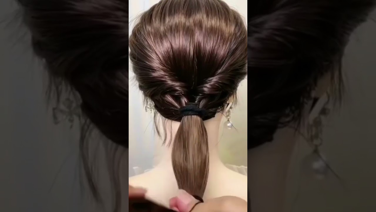 small&long hairstyle|school to party hairstyle in 1 minit 