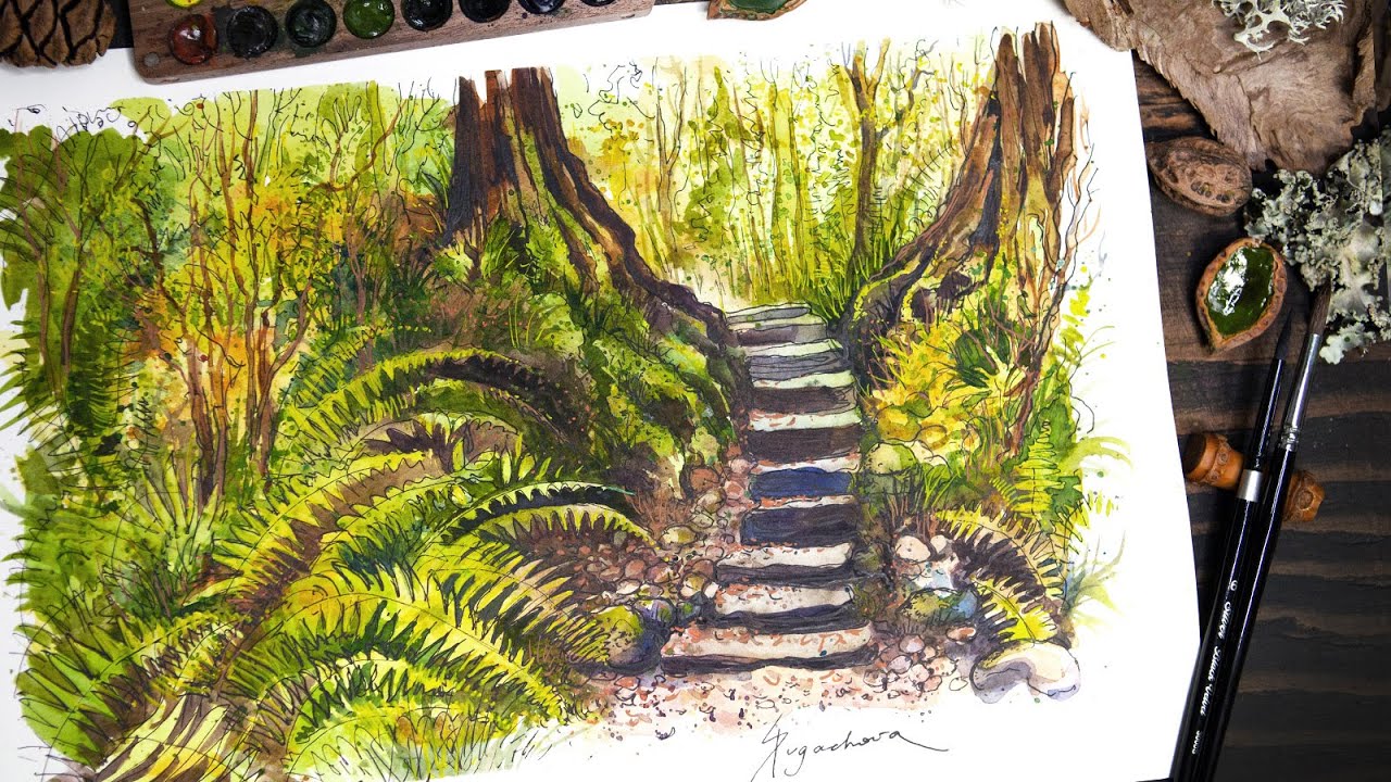 FERN FOREST | WATERCOLOR | SKETCH