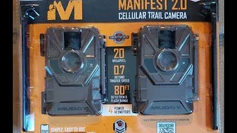 MUDDY MANIFEST 2 0  AT&T  Cellular Trail Camera with Stelth Cam solar battery pack with  Command app
