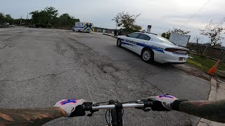 Biking Downtown Jacksonville NC On My Old Specialized Hardrock MTB