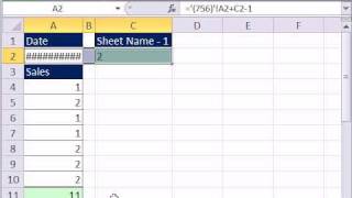 Excel Magic Trick 756: Create Sequential Dates Across Sheets & Extract Sheet Name To Cell