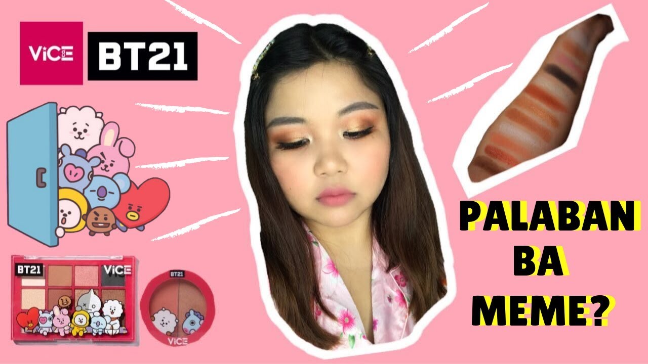 BT21 X VICE COSMETICS EYESHADOW PALETTE | COMPLETE ARM AND EYE SWATCHES + AURA DUO