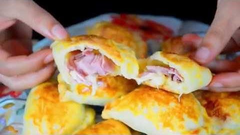 PASTEL ASSADO DE QUEIJO E PRESUNTO - Receita super fácil e rápida.