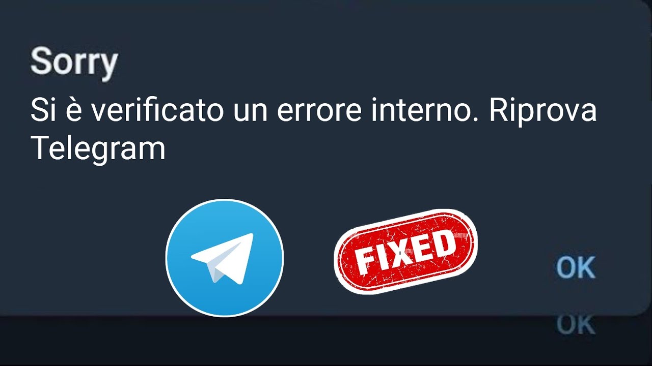 Come risolvere Si è verificato un errore interno.Riprova Telegram