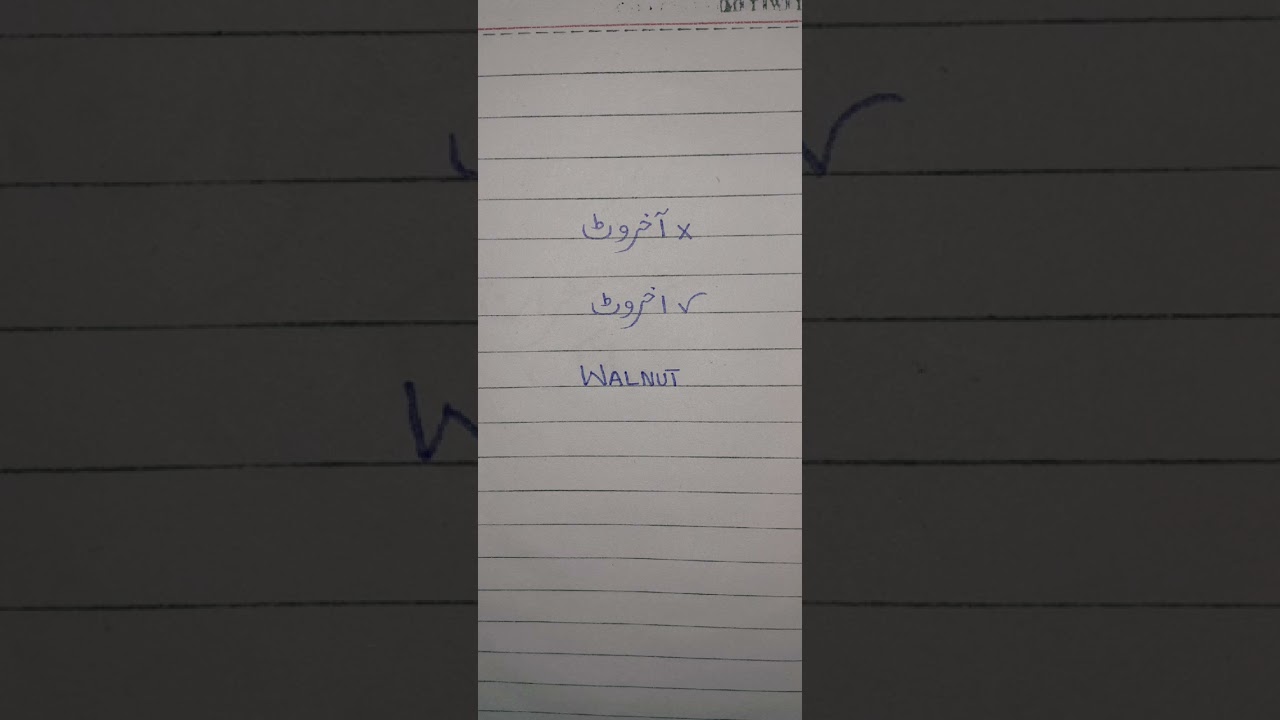 How To Write Word Walnut اخروٹ #urduwriting #urdu#yt #youtube