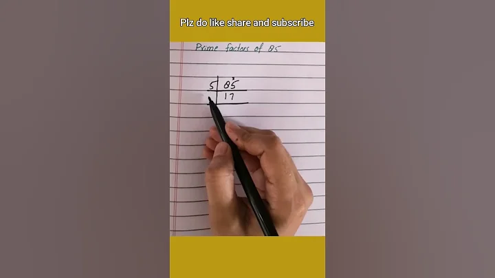 Prime factors of 85_ 😍🤩#shorts #tricks#maths #viral#trending #ytshorts#education#youtubeshorts #math