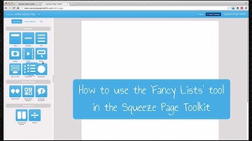 How to use Fancy Lists with the Squeeze Page Toolkit