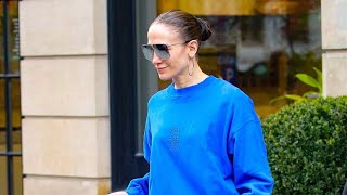 Jennifer Lopez looks stunning in a royal blue SWEATSUIT as she steps out in New York City