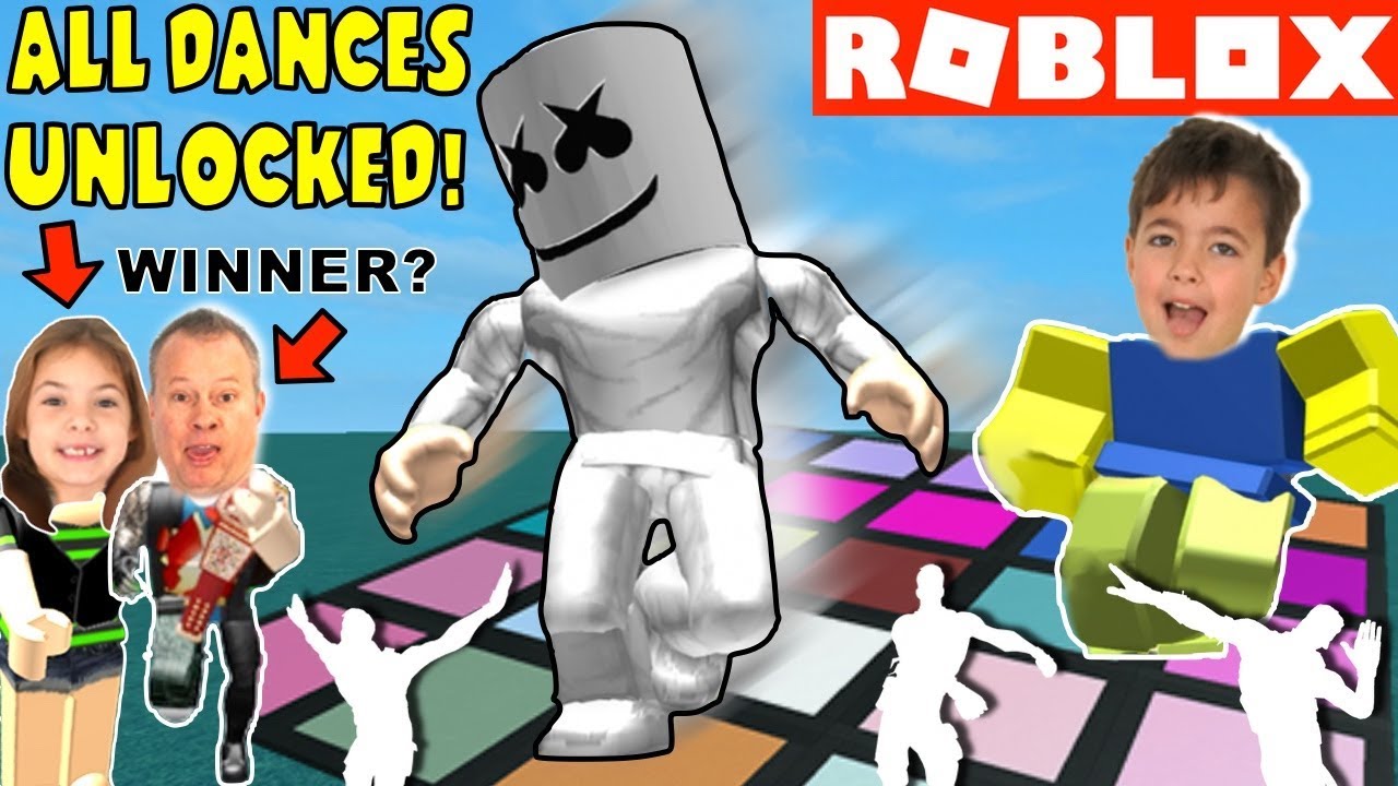 giant-dance-off-simulator-challenge-all-dances-unlocked-roblox-family-gaming-youtube