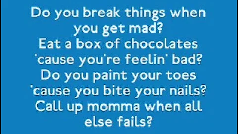 Who are you when I'm not looking Blake Shelton with lyrics on the screen
