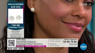 KALIFANO 810mm Oval Cultured Freshwater Pearl 54' Neckla...