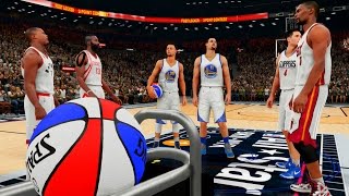 NBA 2K16: 2016 Three Point Contest! Curry, Thompson, Harden, Lowry, Bosh, Redick! [PS4]