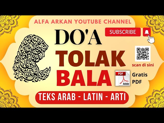 DOA TOLAK BALA || teks besar arab latin arti ( allahummadfa anna ) #doa #dua class=